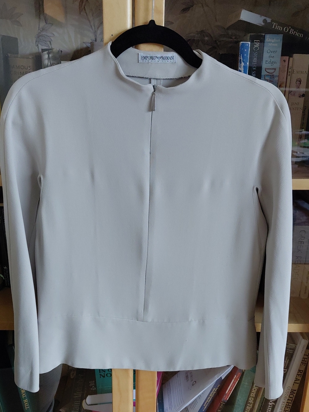 Emporio Armani Cream Long-Sleeve Top
